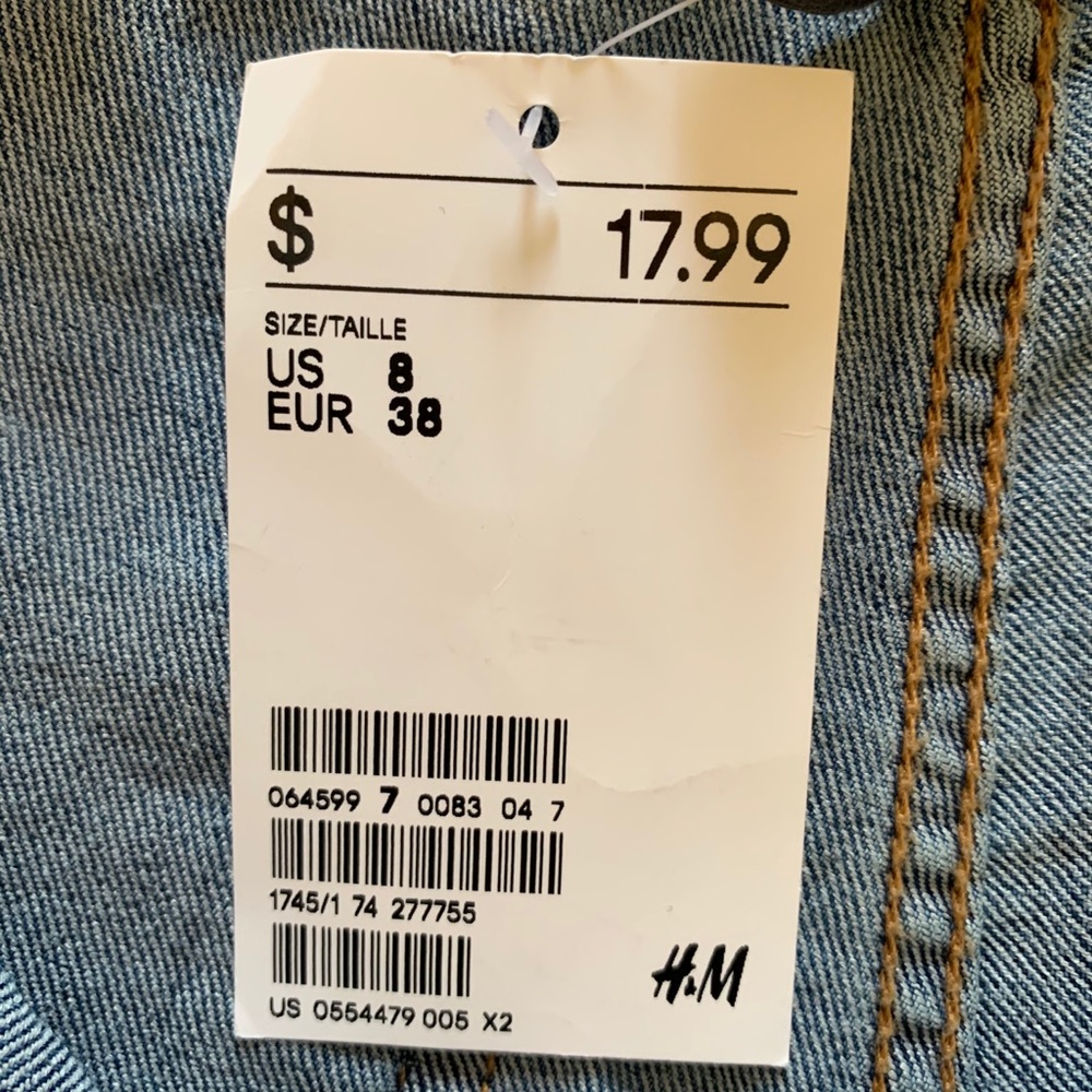 H&M High Waist Shorts - Jean Shorts, size 8, NEW! - Picture 5 of 12